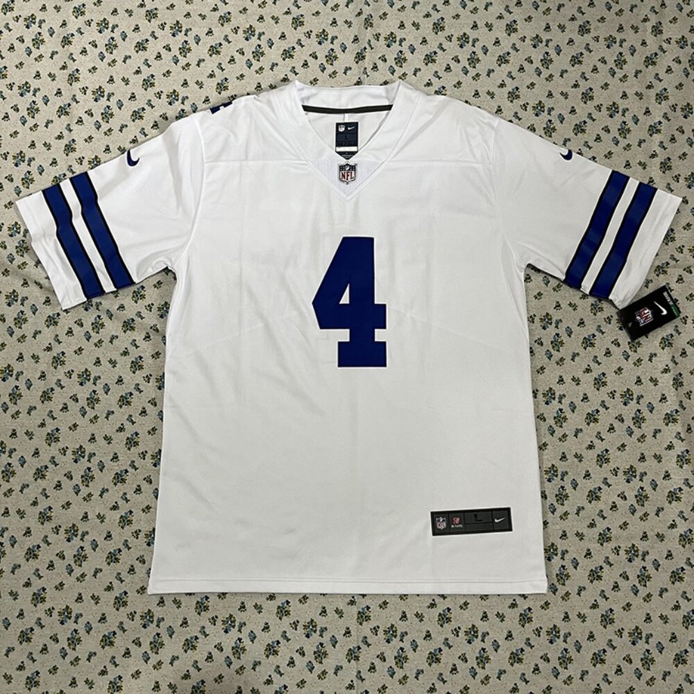 NFL Dallas Cowboys White Jersey #4 Prescott